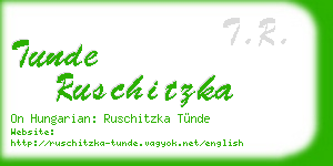 tunde ruschitzka business card